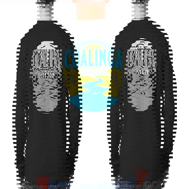 Vintage Coalinga California River Valley Souvenir Print Back Print Long Sleeve T-shirt