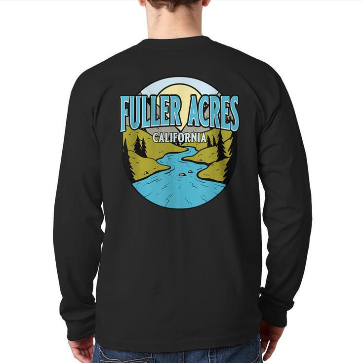 Vintage Fuller Acres California River Valley Souvenir Print Back Print Long Sleeve T-shirt