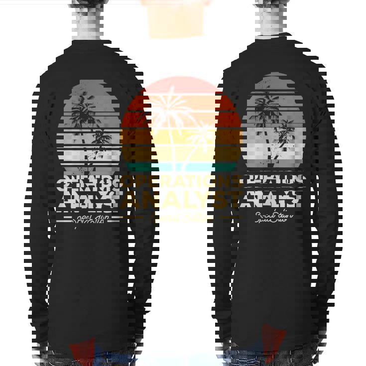 Vintage Operations Analyst Back Print Long Sleeve T-shirt Vintage Operations Analyst Back Print Long Sleeve T-shirt