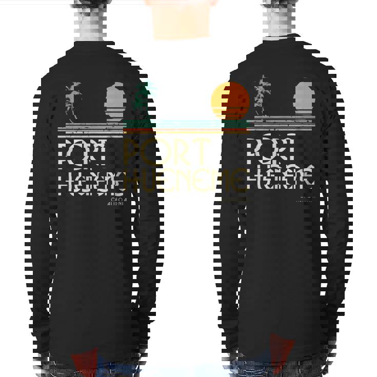 Vintage Port Hueneme California Back Print Long Sleeve T-shirt