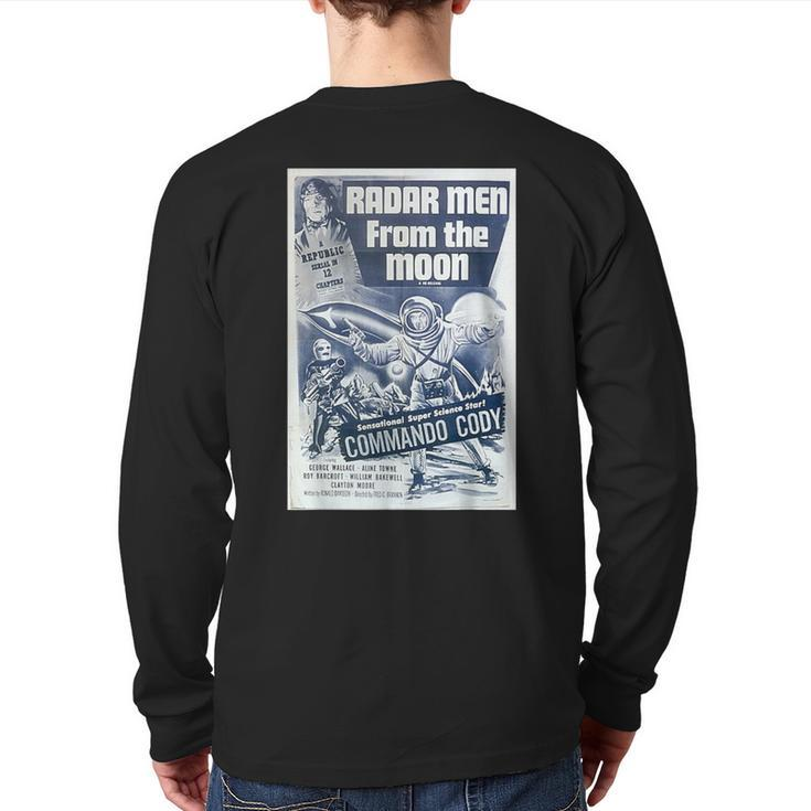 Vintage Sci Fi Horror Movie Poster Back Print Long Sleeve T-shirt