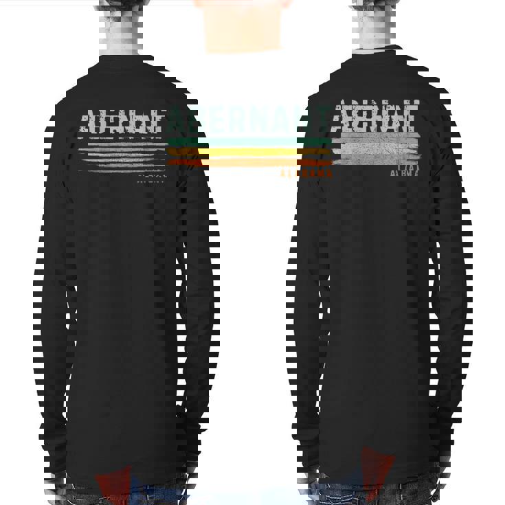 Vintage Stripes Abernant Al Back Print Long Sleeve T-shirt