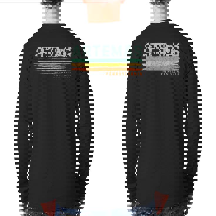 Vintage Stripes Artemas Pa Back Print Long Sleeve T-shirt Vintage Stripes Artemas Pa Back Print Long Sleeve T-shirt