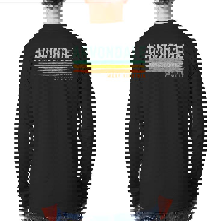 Vintage Stripes Arvondale Wv Back Print Long Sleeve T-shirt