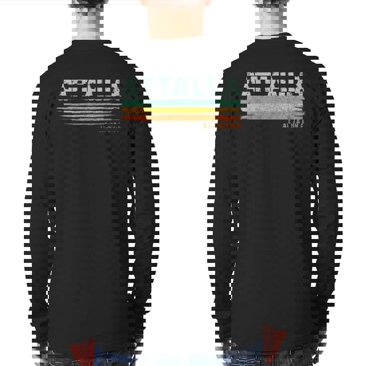Vintage Stripes Attalla Al Back Print Long Sleeve T-shirt