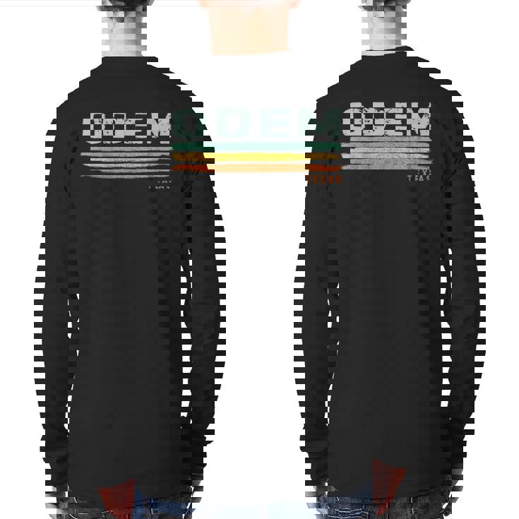 Vintage Stripes Odem Tx Back Print Long Sleeve T-shirt