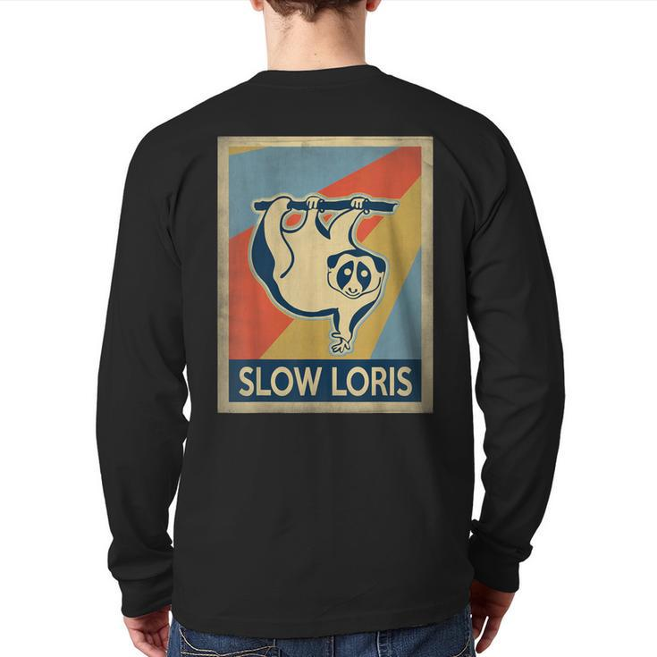 Vintage Style Slow Loris Back Print Long Sleeve T-shirt