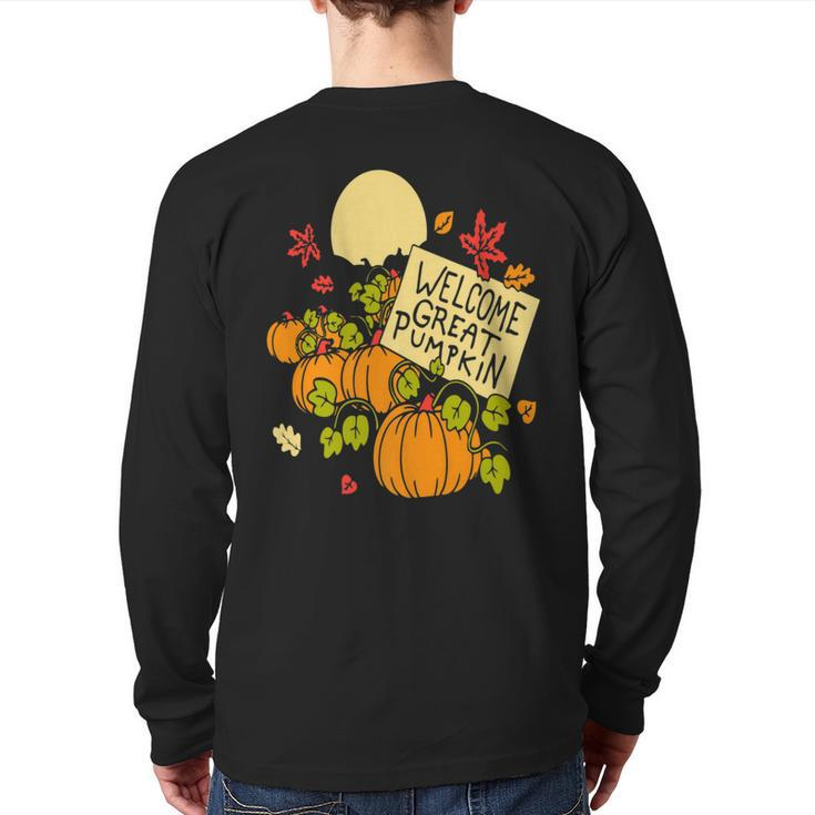 Welcome Great Pumpkin Back Print Long Sleeve T-shirt