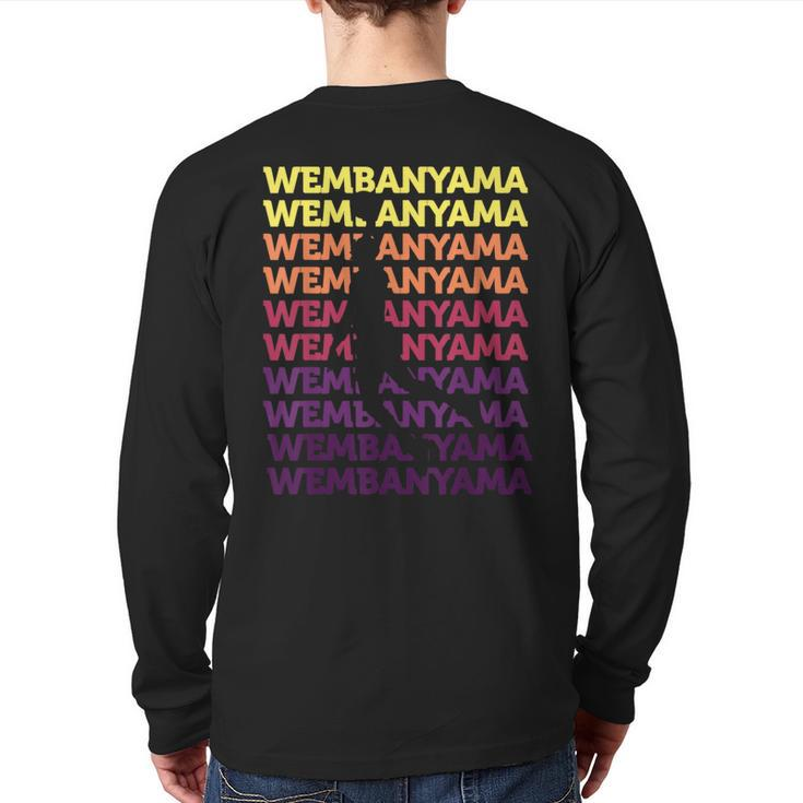 Wembanyama Basketball Amazing Fan Back Print Long Sleeve T-shirt