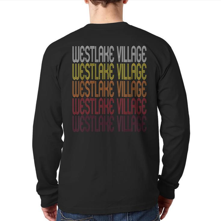 Westlake Village Ca Vintage Style California Back Print Long Sleeve T-shirt