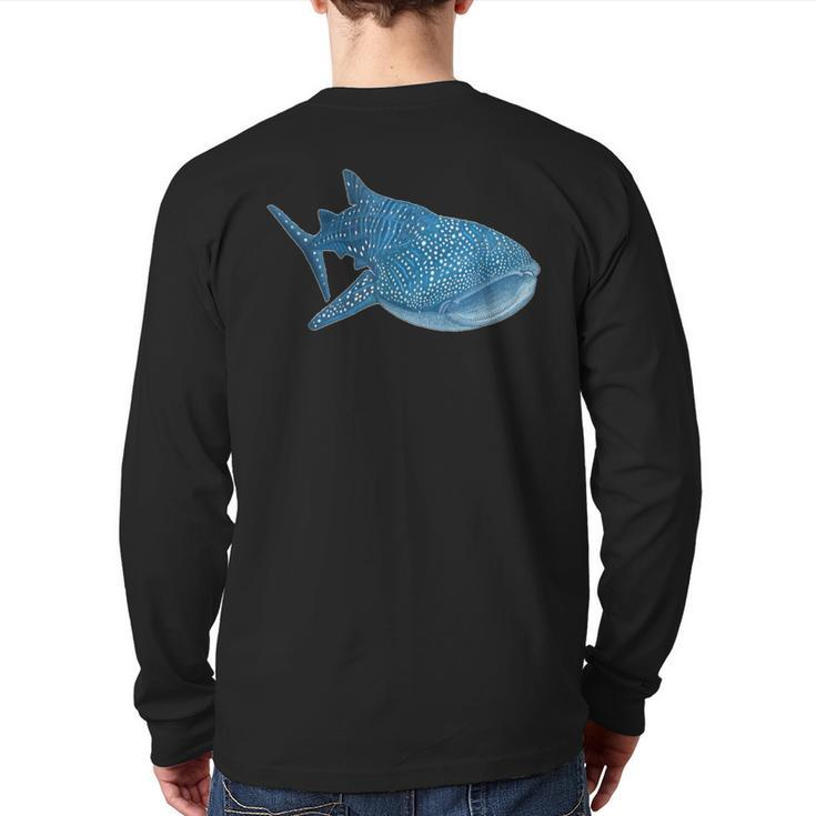 Whale Shark Scuba Diving Snorkeling Back Print Long Sleeve T-shirt