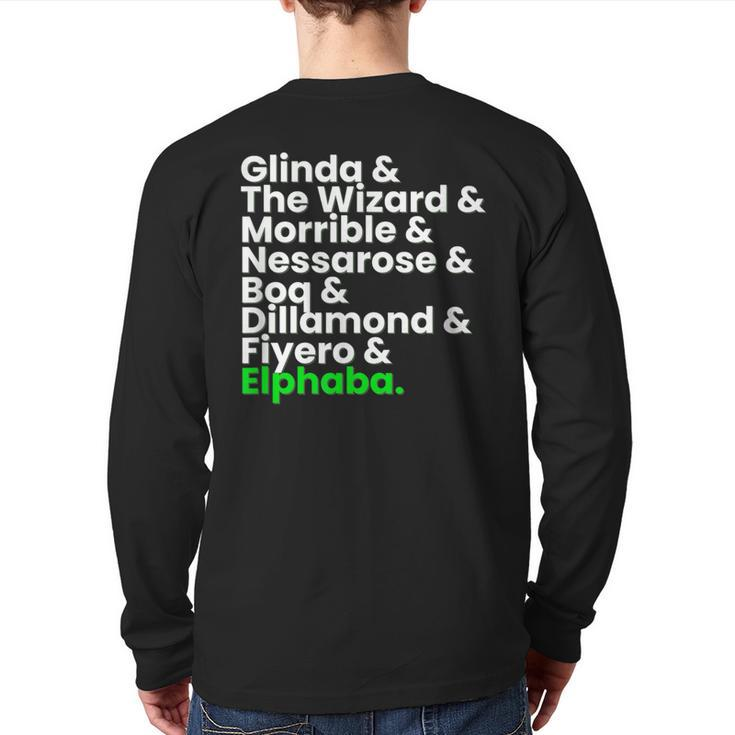 Wicked Characters Musical Theatre Musicals Back Print Long Sleeve T-shirt