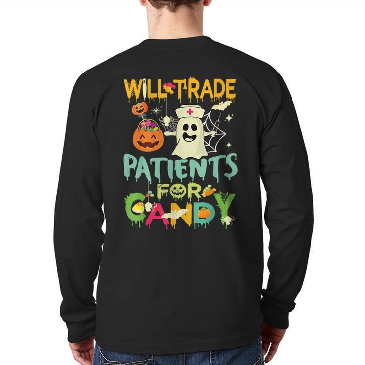Will Trade Patients For Candy Back Print Long Sleeve T-shirt
