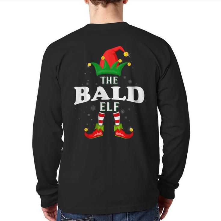 Xmas Bald Elf Family Matching Christmas Pajama Back Print Long Sleeve T-shirt