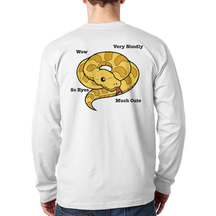 Adorable Ball Python Snake Anatomy Back Print Long Sleeve T-shirt