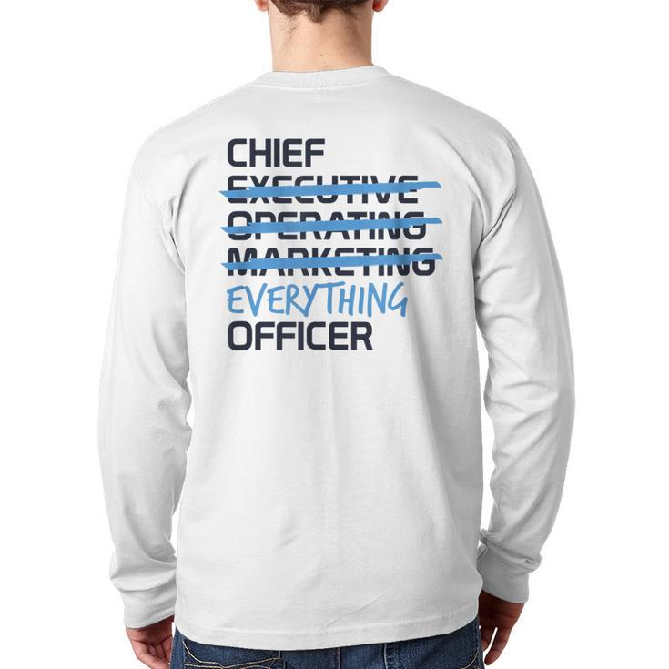 Ceo Chief Everything Officer Entrepreneur Business Back Print Long Sleeve T-shirt