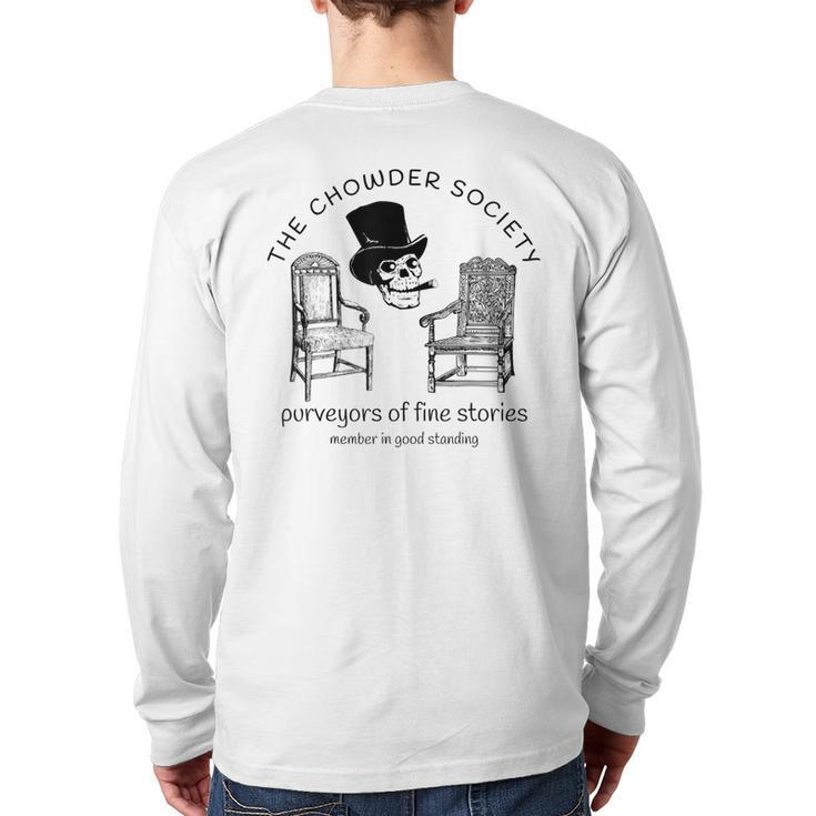 The Chowder Society Purveyors Of Fine Stories Back Print Long Sleeve T-shirt