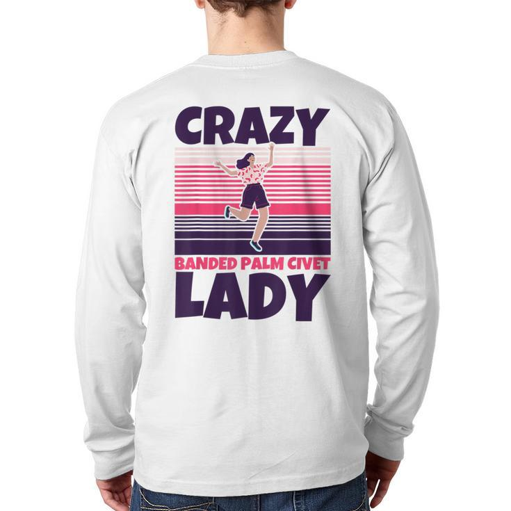 Crazy Banded Palm Civet Lady Back Print Long Sleeve T-shirt