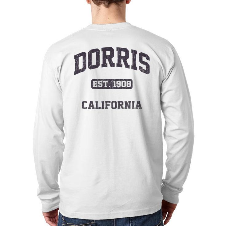 Dorris California Ca Vintage State Athletic Style Back Print Long Sleeve T-shirt
