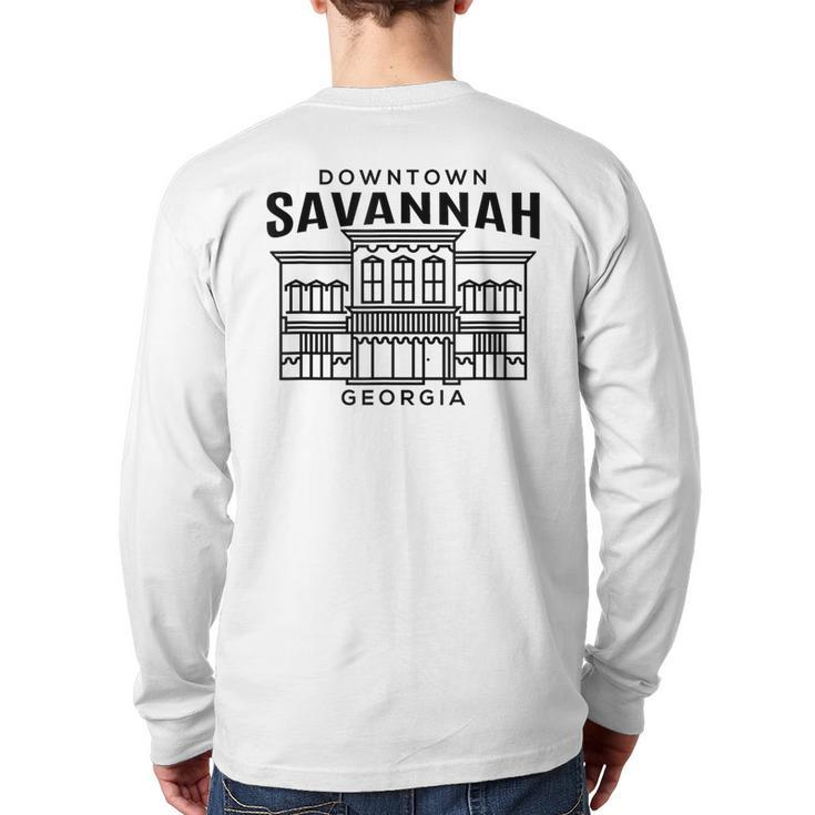Downtown Savannah Ga Back Print Long Sleeve T-shirt