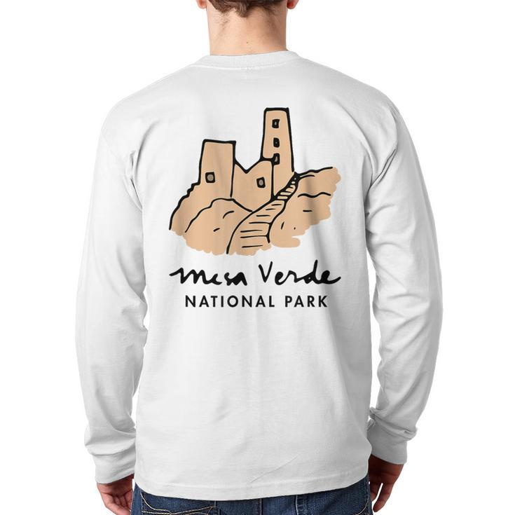 Family Vacation Retro Mesa Verde National Park Back Print Long Sleeve T-shirt