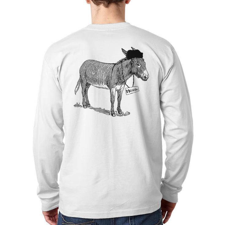 Moscow Mule T Moscow Mule Pun Back Print Long Sleeve T-shirt