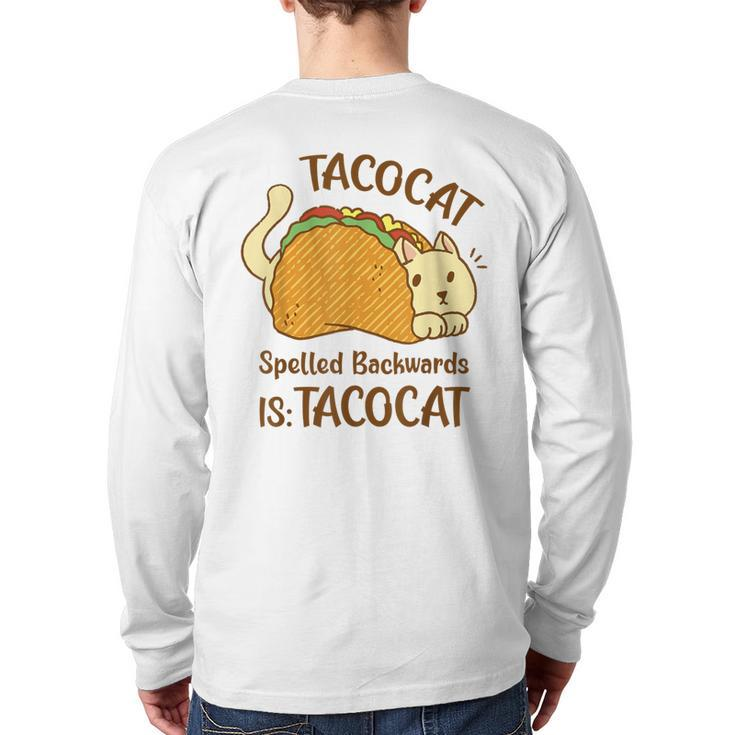Tacocat Tacocat Spelled Backward Is Tacocat Back Print Long Sleeve T-shirt