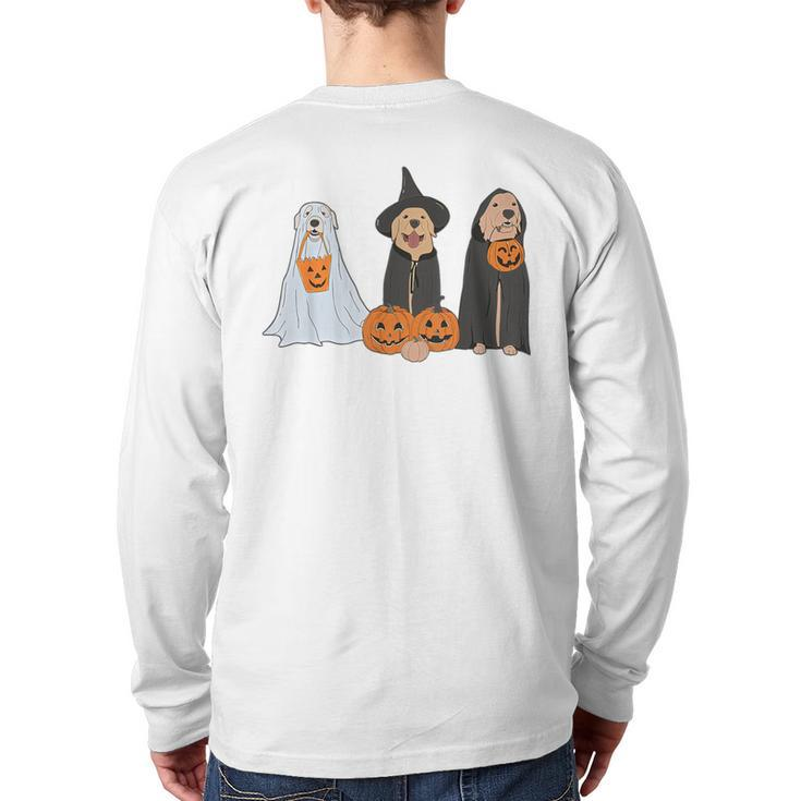 Halloween Labrador Golden Retriever Back Print Long Sleeve T-shirt