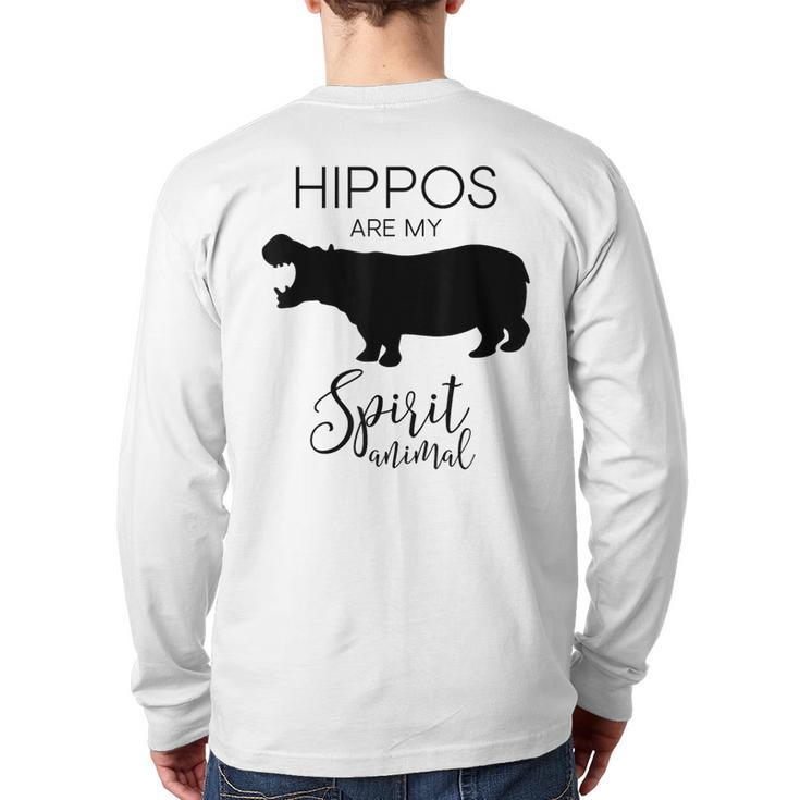 Hippo Hippopotamus Spirit Animal J000421 Back Print Long Sleeve T-shirt