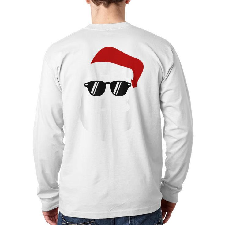 Hipster Santa Claus With Sunglasses  For Christmas Back Print Long Sleeve T-shirt