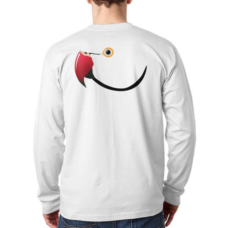 Indian Ringneck Parakeet Gray Back Print Long Sleeve T-shirt