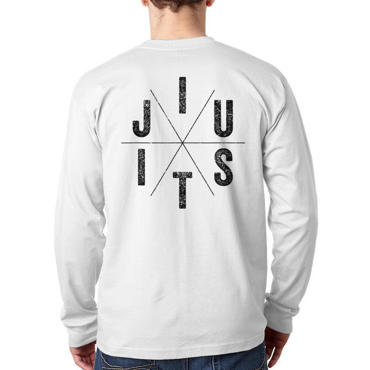 Jiu Jitsu T Apparel Bjj Brazilian Jiu Jitsu Wear Gear Back Print Long Sleeve T-shirt