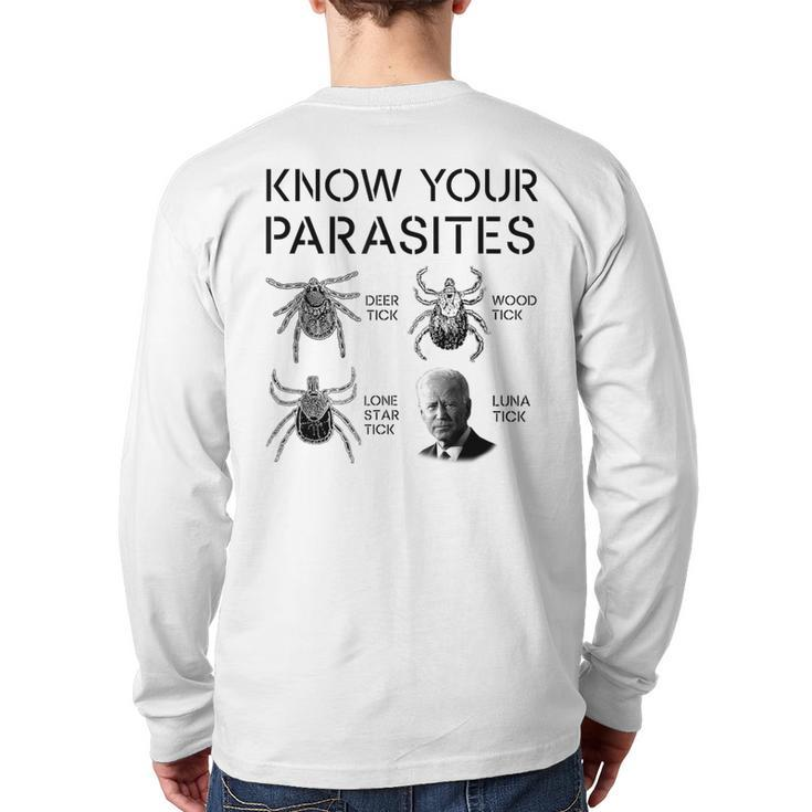 Know Your Parasites's Anti'ss Biden Joe Biden Parody Back Print Long Sleeve T-shirt