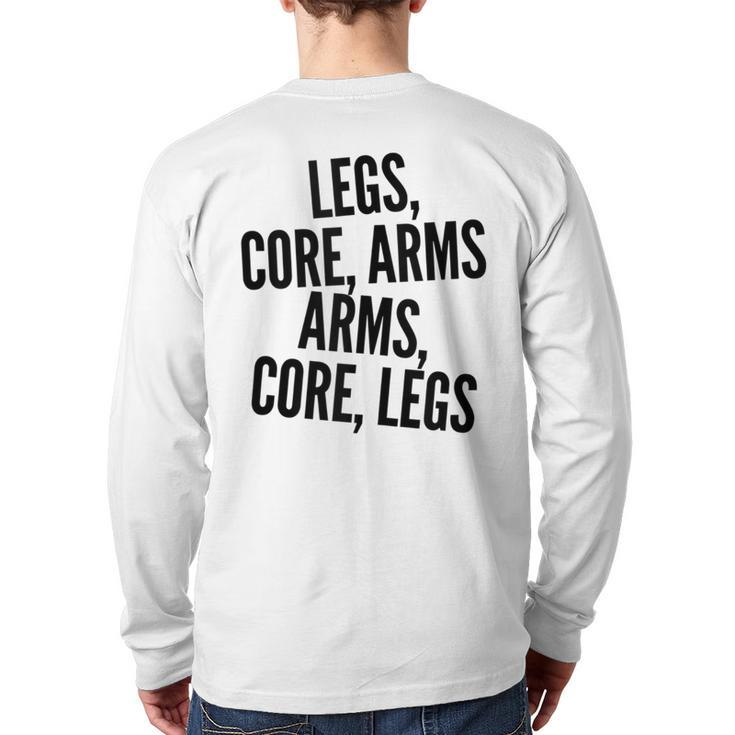Legs Core Arms Rowing On Rower Fitness Workout Gear Back Print Long Sleeve T-shirt