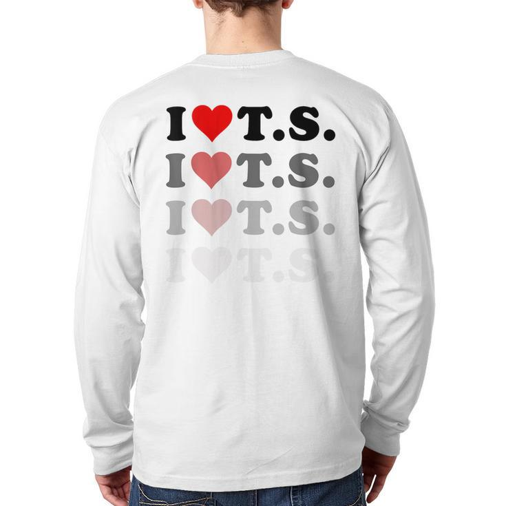I Love Heart Ts Back Print Long Sleeve T-shirt
