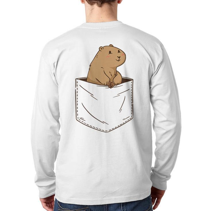 Prairie Dog Brown Rodent Pet Animal Expert Cute Mammals Back Print Long Sleeve T-shirt