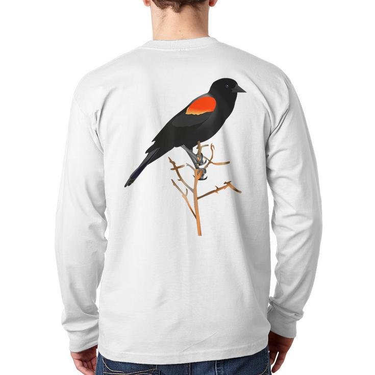 Red-Winged Blackbird For Birdwatchers Back Print Long Sleeve T-shirt