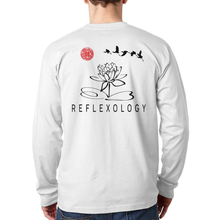 Reflexology Practitioner Reflexology Beginner Back Print Long Sleeve T-shirt