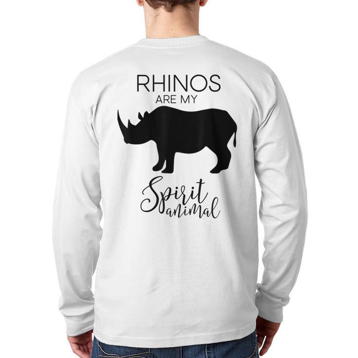 Rhino Rhinoceros Spirit Animal J000470 Back Print Long Sleeve T-shirt