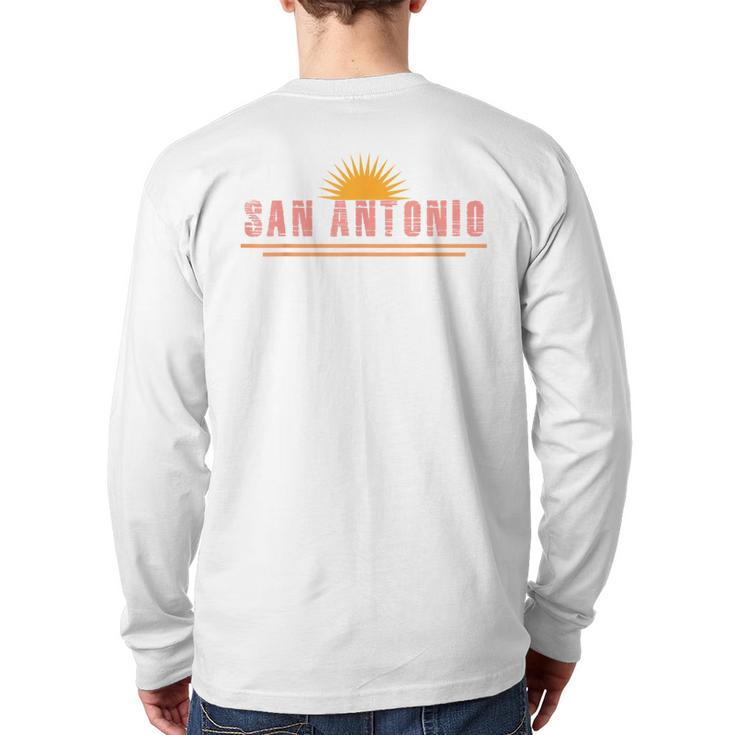 San Antonio Texas Souvenir Back Print Long Sleeve T-shirt