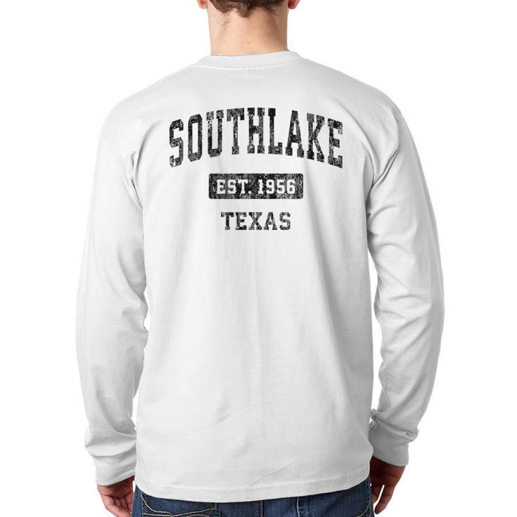 Southlake Texas Tx Vintage Sports Black Back Print Long Sleeve T-shirt