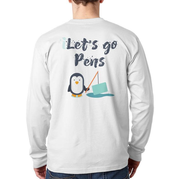 Sports 'S Lets Go Pens Hockey Penguins Back Print Long Sleeve T-shirt
