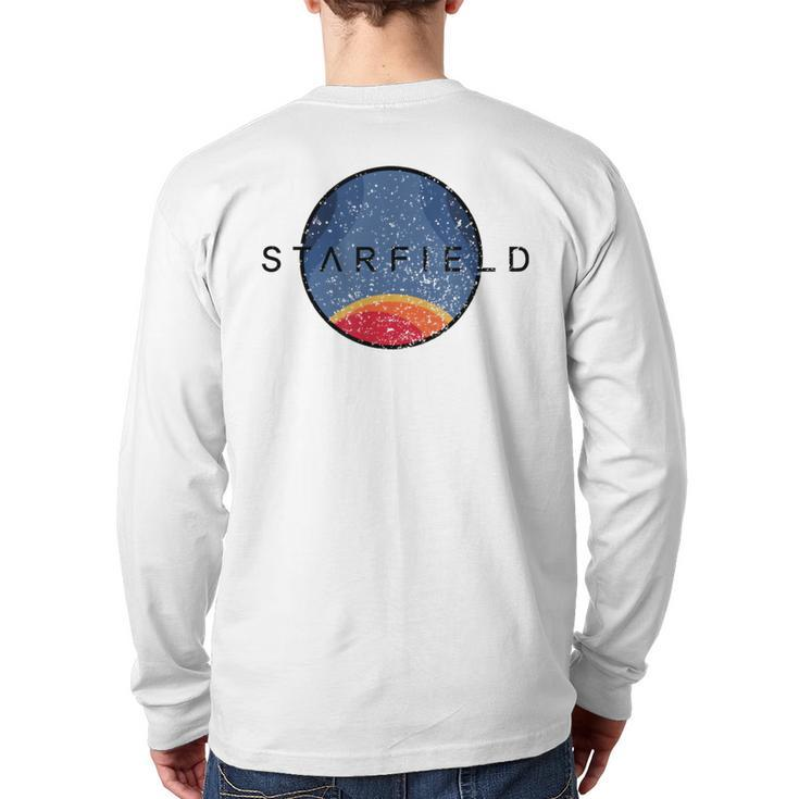 Starfield Star Field Space Galaxy Universe Vintage Retro Back Print Long Sleeve T-shirt