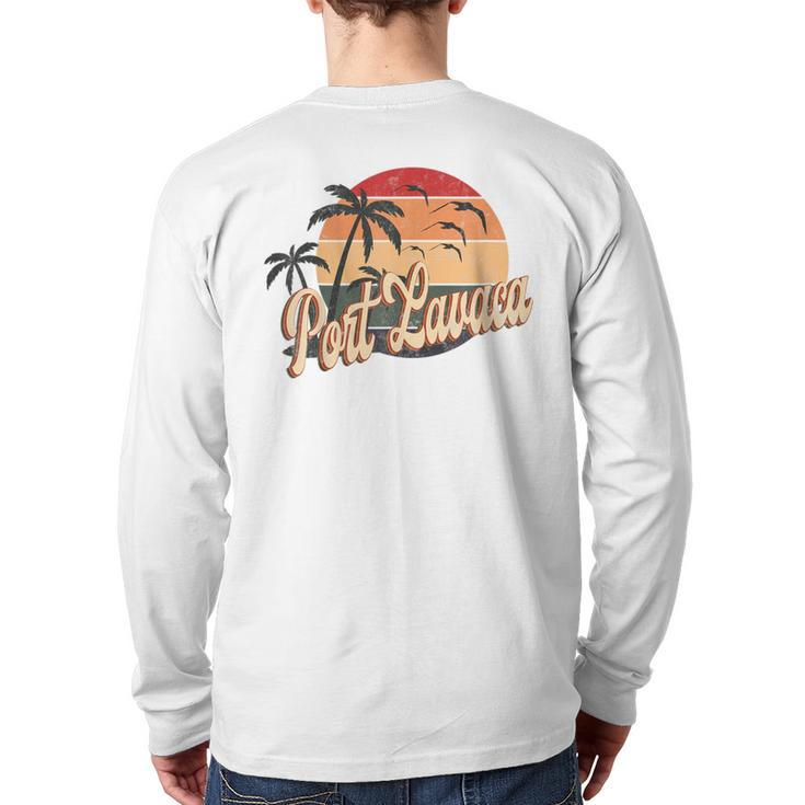 Summer Retro 70S 80S Texas Port Lavaca Back Print Long Sleeve T-shirt