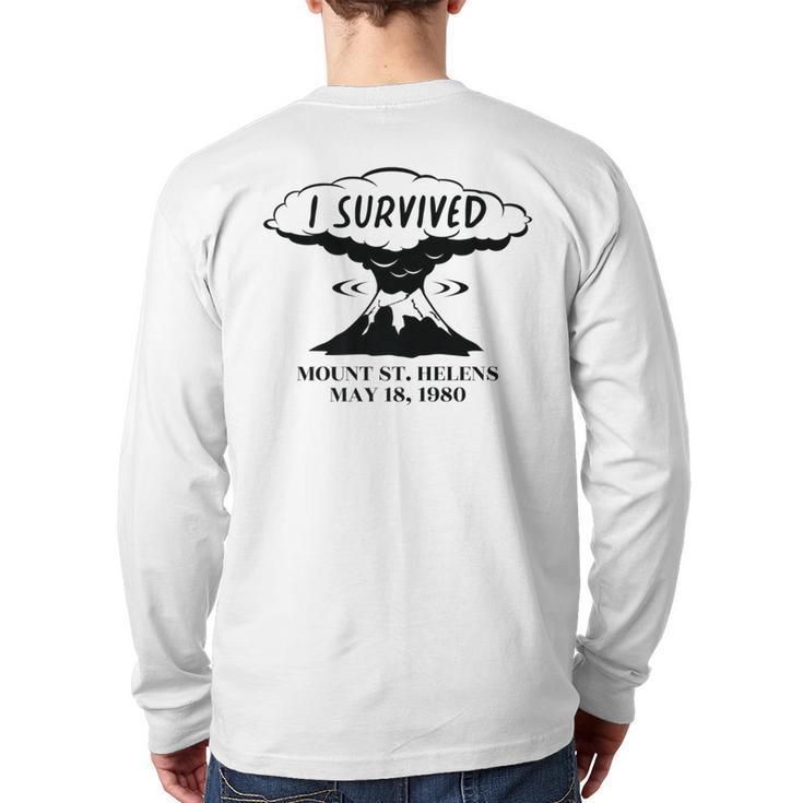 I Survived Mount Saint Helens Back Print Long Sleeve T-shirt