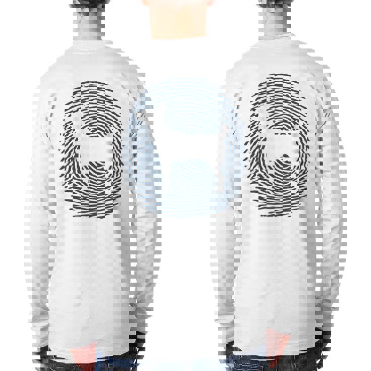 Tahltan Bear Dog Dna I Fingerprint Tahltan Bear Dog Back Print Long Sleeve T-shirt