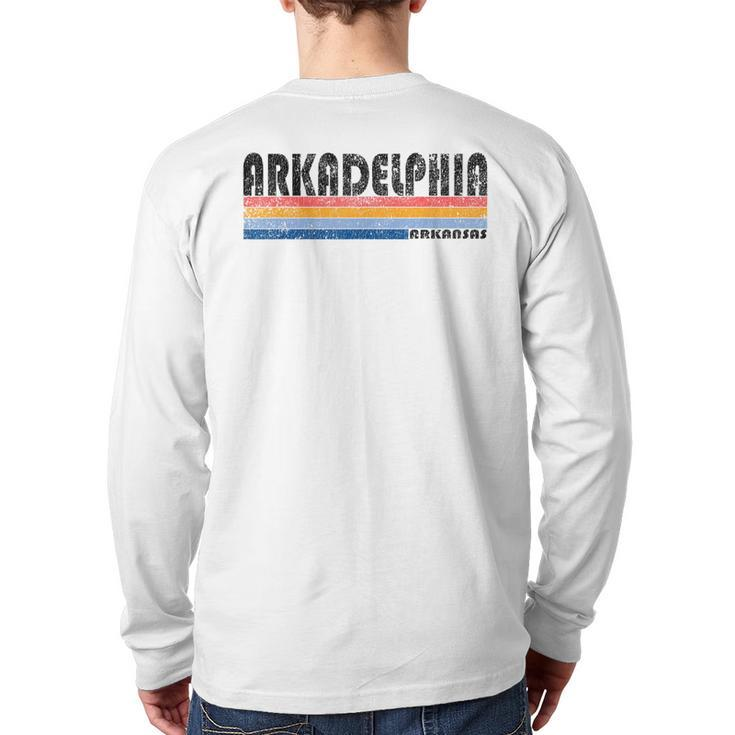 Vintage 1980S Style Arkadelphia Arkansas Back Print Long Sleeve T-shirt