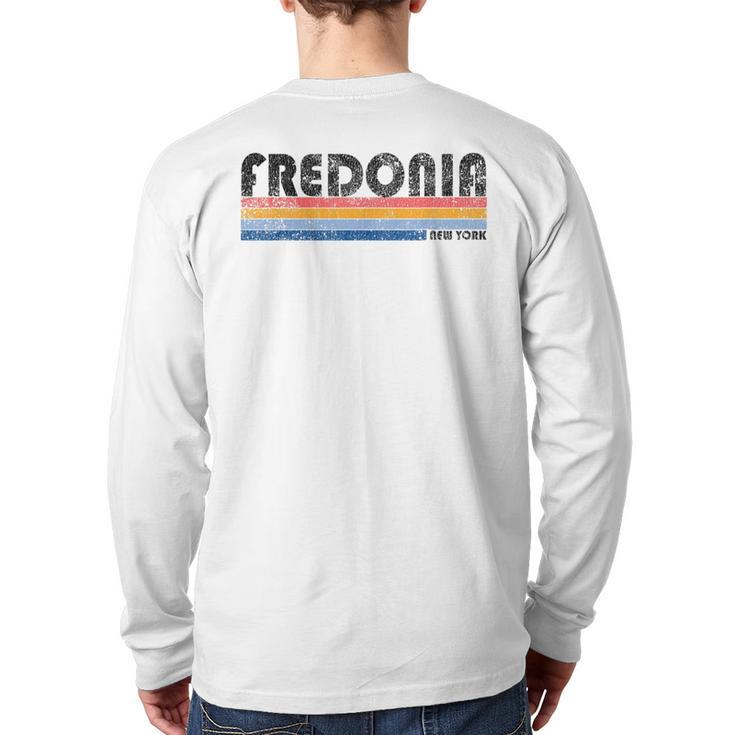 Vintage 1980S Style Fredonia New York Back Print Long Sleeve T-shirt