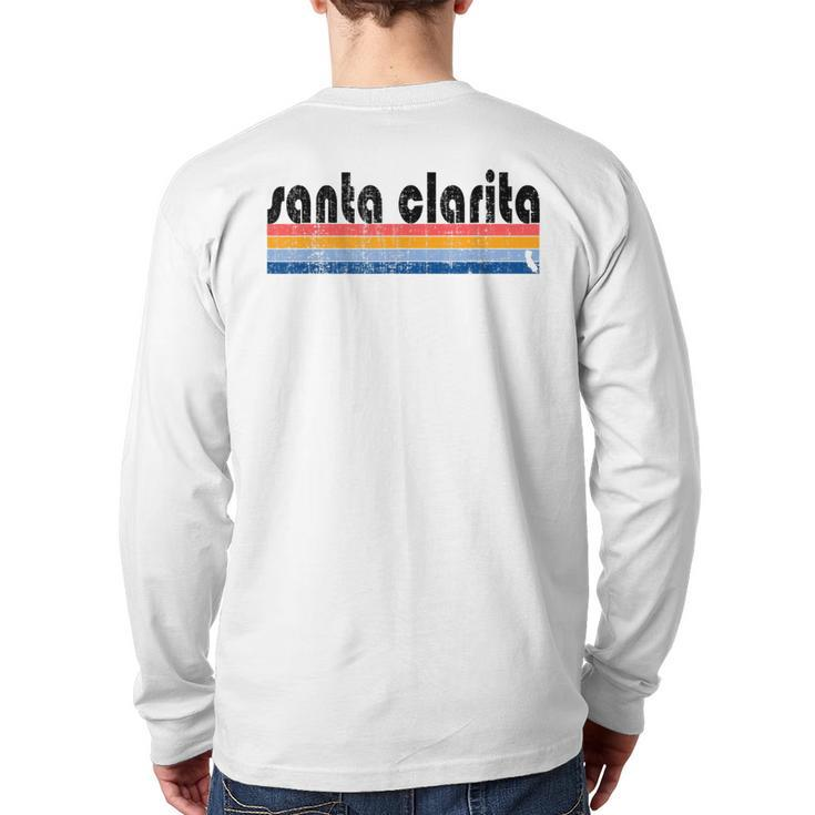 Vintage 80S Style Santa Clarita Ca Back Print Long Sleeve T-shirt
