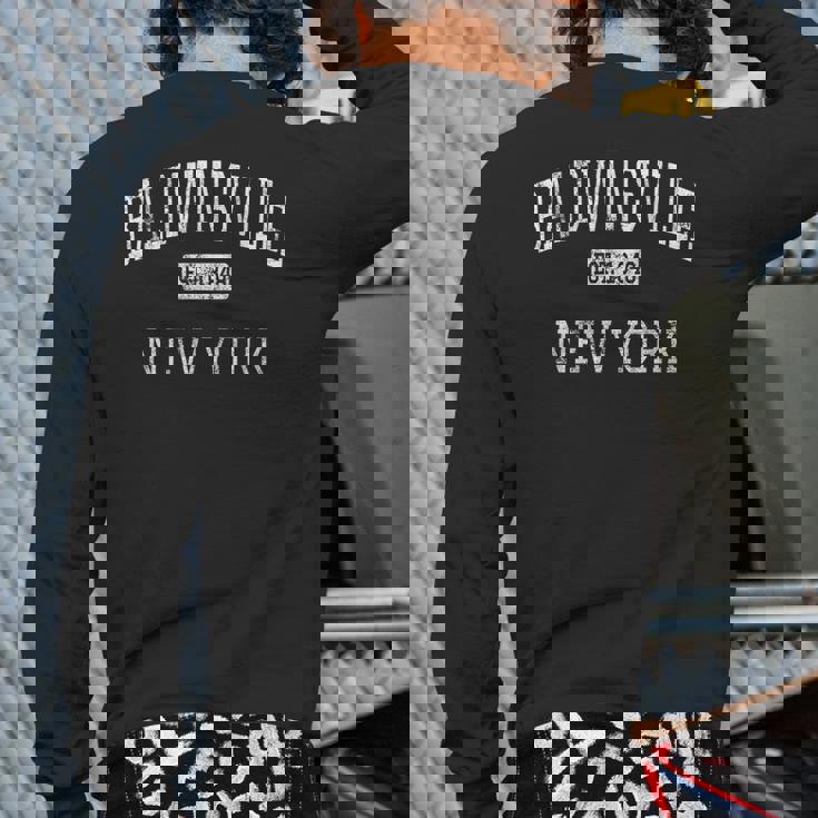 Baldwinsville New York Ny Vintage Back Print Long Sleeve T-shirt